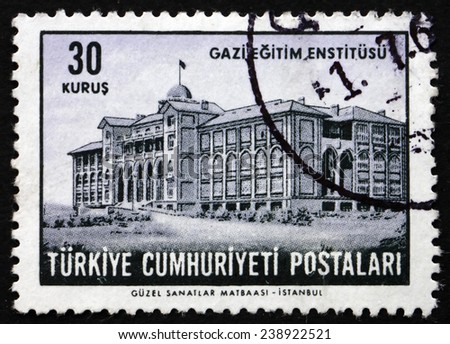 TURKEY - CIRCA 1963: a stamp printed in the Turkey shows Gazi Institute of Education, circa 1963