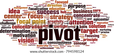 Pivot word cloud concept. Vector illustration