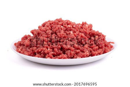 Similar – Image, Stock Photo Bowl of minced meat near eggs and herbs