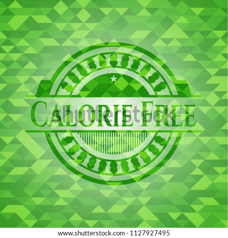 Calorie Free realistic green mosaic emblem Stock fotó © 