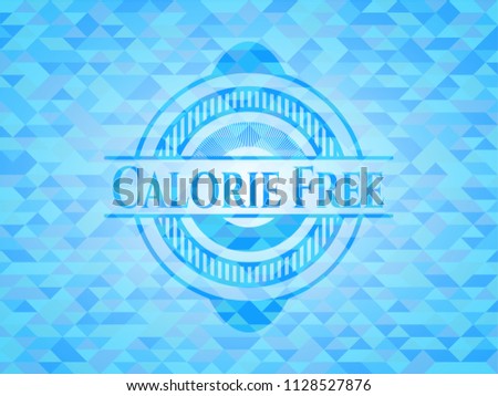 Calorie Free light blue emblem with triangle mosaic background Stock fotó © 