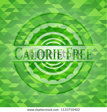 Calorie Free green mosaic emblem Stock fotó © 