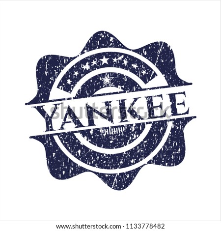 Blue Yankee distress rubber grunge texture stamp