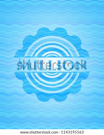 Million sky blue water badge.