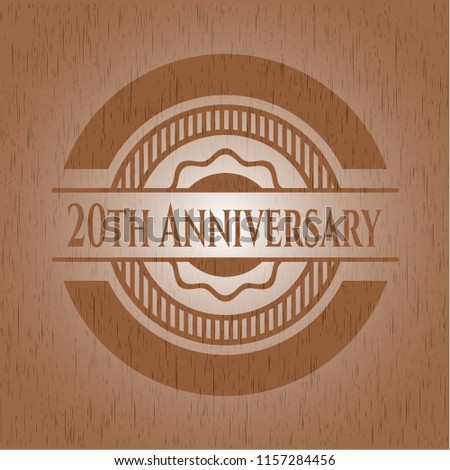 20th Anniversary retro wooden emblem