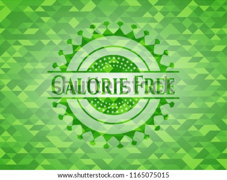 Calorie Free green emblem with mosaic ecological style background Stock fotó © 