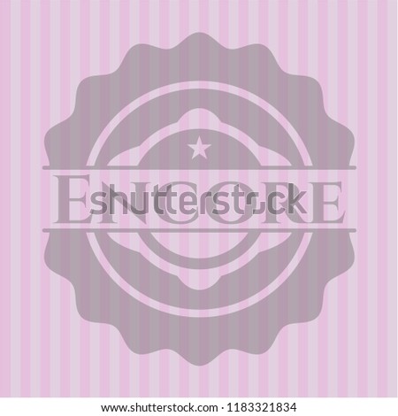 Encore retro style pink emblem