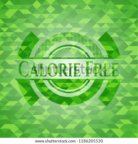 Calorie Free green emblem with mosaic background Stock fotó © 
