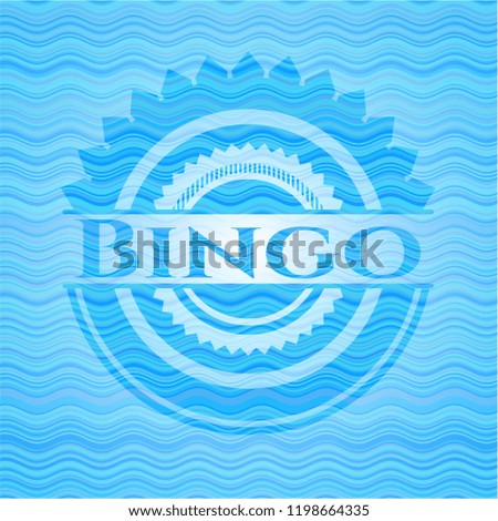 Bingo sky blue water style emblem.