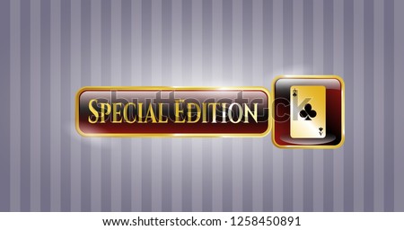  Golden emblem with ace of clover icon and Special Edition text inside