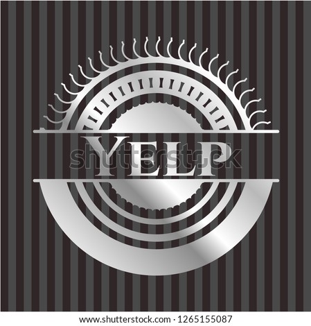 Yelp silver shiny emblem