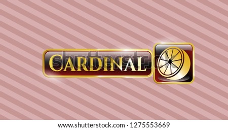  Shiny emblem with orange icon and Cardinal text inside