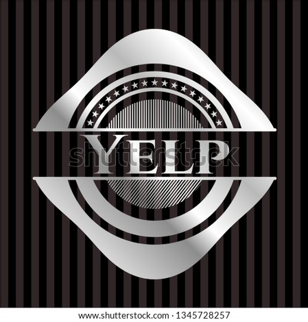 Yelp silvery shiny badge