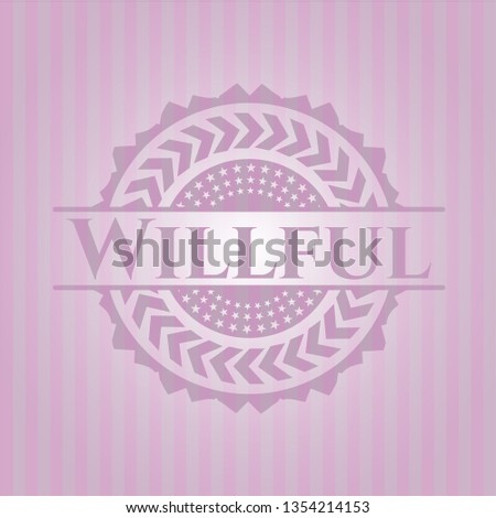 Willful pink emblem