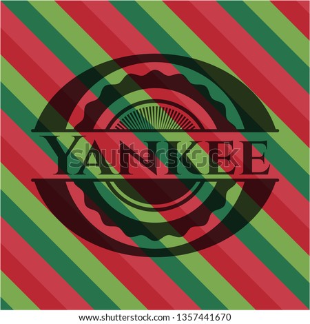 Yankee christmas emblem.