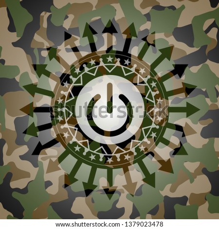 power icon inside camo texture