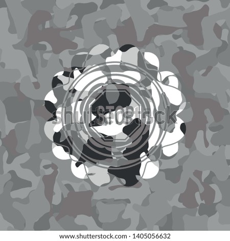 stop icon on grey camo texture