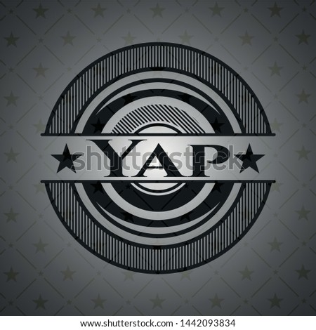 Yap dark badge. Vector Illustration. Detailed.