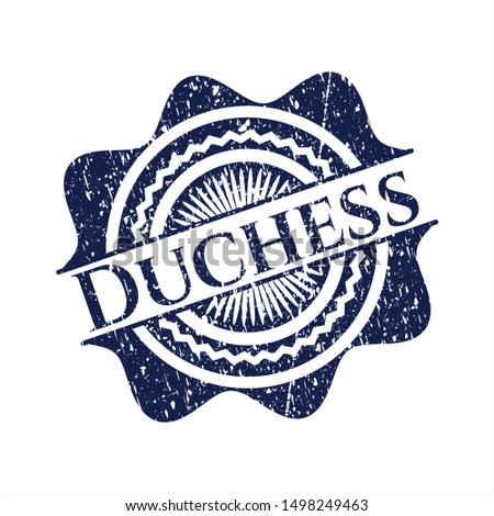 Blue Duchess distress grunge seal