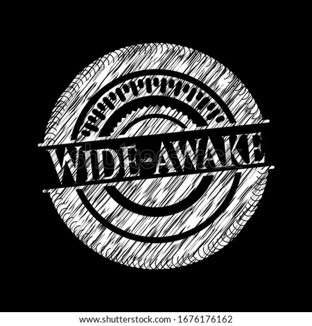 Wide-awake with chalkboard texture. Vector Illustration. Detailed.