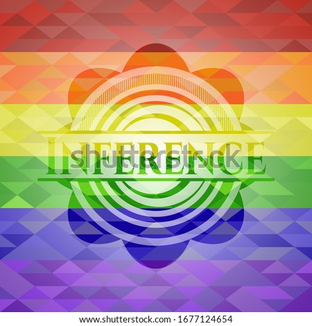 Inference on mosaic background with the colors of the LGBT flag