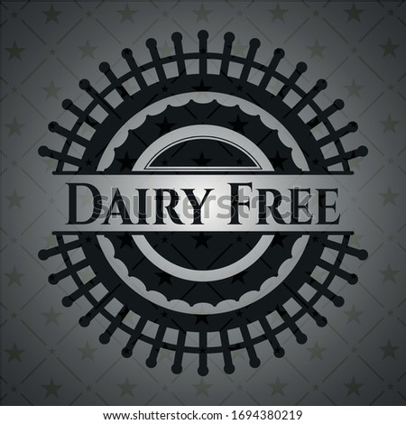 Dairy Free black badge. Vector Illustration. Detailed.