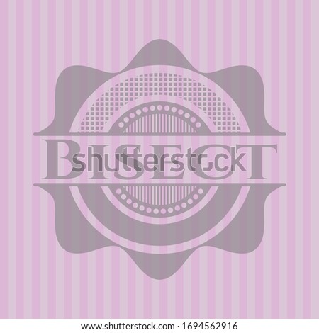 Bisect pink emblem. Vector Illustration. Detailed.