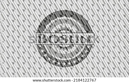 Bosun silver badge or emblem. Scales pattern. Vector Illustration. Detailed. 