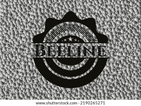 Beeline black emblem with grey bubbles background. Vintage. Vector Illustration. Detailed. 