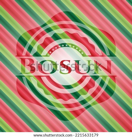Bosun christmas badge background. Vector Illustration. Detailed. 