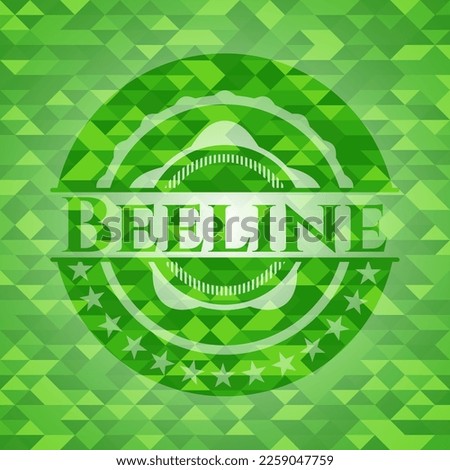 Beeline green emblem. Mosaic background. Vector Illustration. Detailed. 