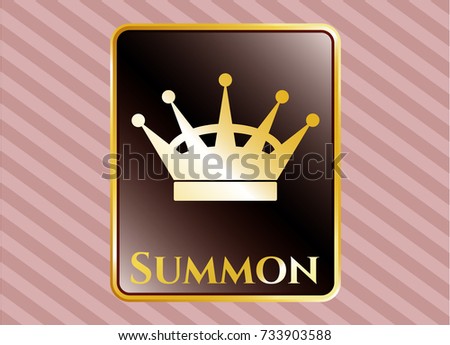  Shiny badge with queen crown icon and Summon text inside