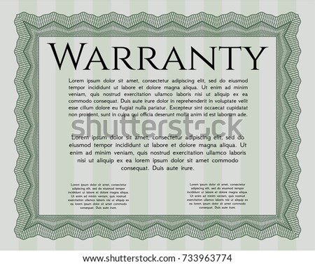 green formal warranty certificate template nice design with quality background customizable easy - Warranty Certificate Template green formal warranty certificate template nice design with quality background customizable easy - Warranty Certificate Template