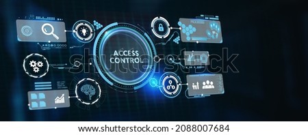 Business, Technology, Internet and network concept. virtual display: Access control. 3d illustration Stockfoto © 