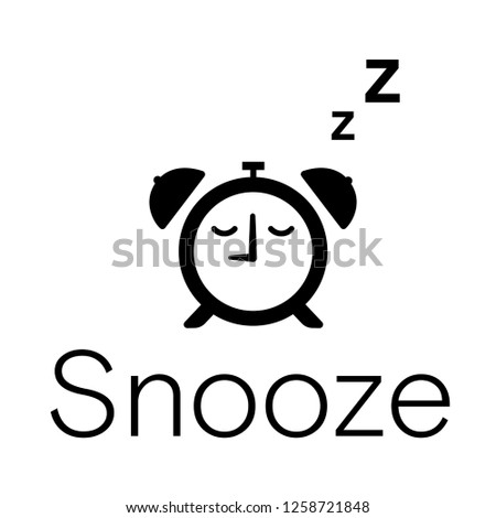 Snooze, Sleeping Clock Pictogram