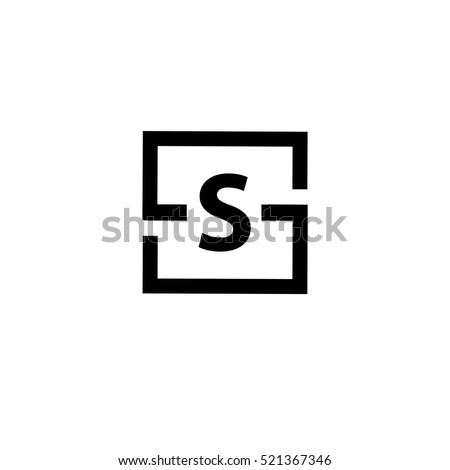 Initial Letters SS Black Linked Overlap Logo With Letter S in the Middle of Letter S Icon