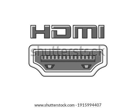 Illustration of HDMI terminal icon.