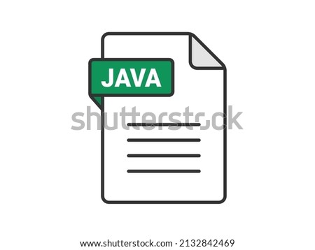 Icon illustration of java extension file.
