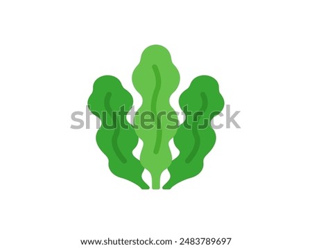 Illustration of seaweed wakame icon.