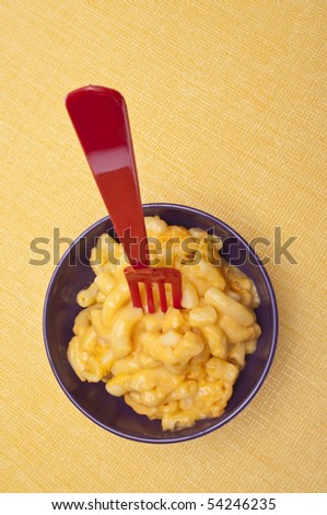 Traditional American Favorite Food Macaroni and Cheese.