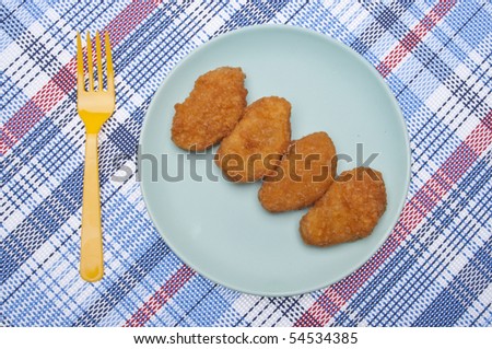 Vibrant Kid Friendly Chicken Nugget Dinner or Snack.
