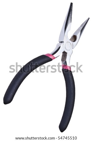 Pink Pliers Isolated on White for Women.  Feminine Colored Tools.