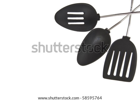 Kitchen Tool Border Isolated on White with a Clipping Path.