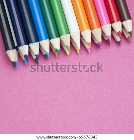 Colored Pencils Creativity and The Arts Concept Image.