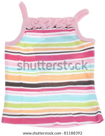 Rainbow Colored Tank Top Isolated on White with a Clipping Path.