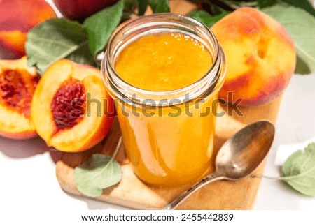 Similar – Image, Stock Photo Preserves of peach jam