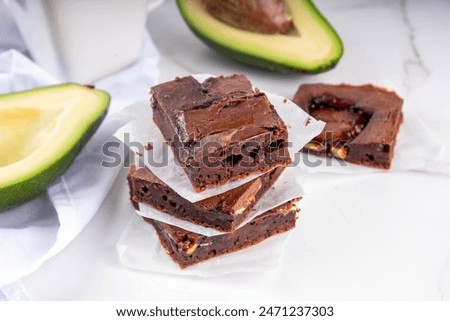 Similar – Image, Stock Photo Delicious brownie in baking pan