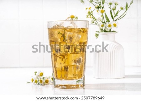 Image, Stock Photo Ice cube with daisies