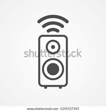 Bluetooth speaker vector icon sign symbol