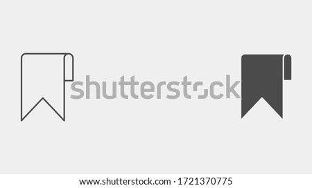 Bookmark outline and filled vector icon sign symbol